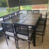 Comedor Franja de piedra Silla cuadrada malla