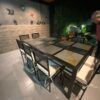 Comedor de terraza cruceta de vidrio para 10 personas