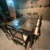 Comedor de terraza cruceta de vidrio para 10 personas
