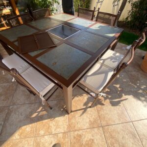 Comedor 8 piedras braseros al centro